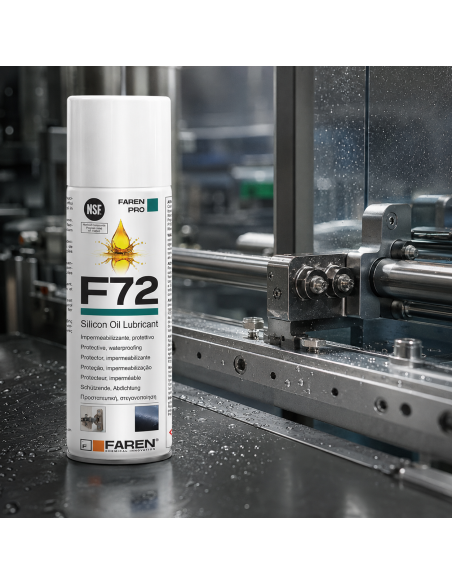 F72 Olio Silicone Spray 400ml Lubrificante Idrorepellente Metalli 6 Pezzi FAREN - foto 2