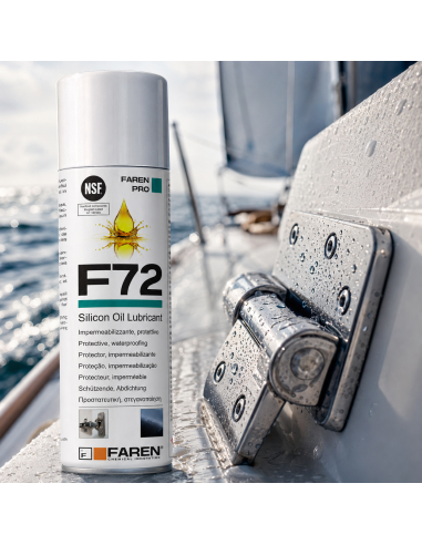 F72 Olio Silicone Spray 400ml Lubrificante Idrorepellente Metalli 6 Pezzi FAREN - foto 6