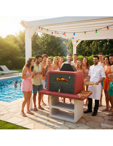 Forno Barbecue Capri Premium Legna Carbonella 114 x 64 x 158 cm SAROM - foto 3