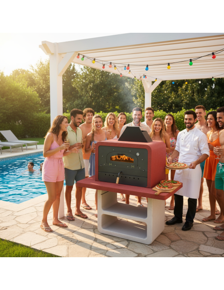 Forno Barbecue Capri Premium Legna Carbonella 114 x 64 x 158 cm SAROM - foto 3