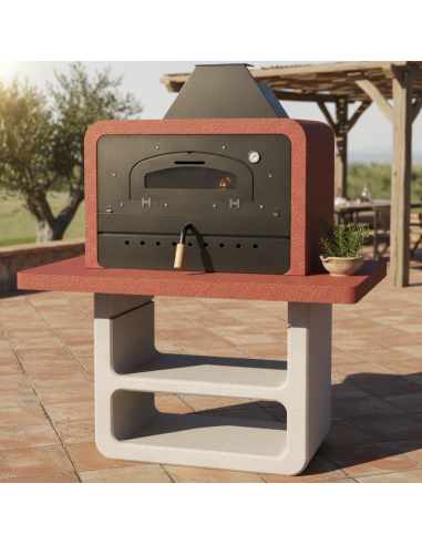 Forno Barbecue Capri Premium Legna Carbonella 114 x 64 x 158 cm SAROM - foto 5