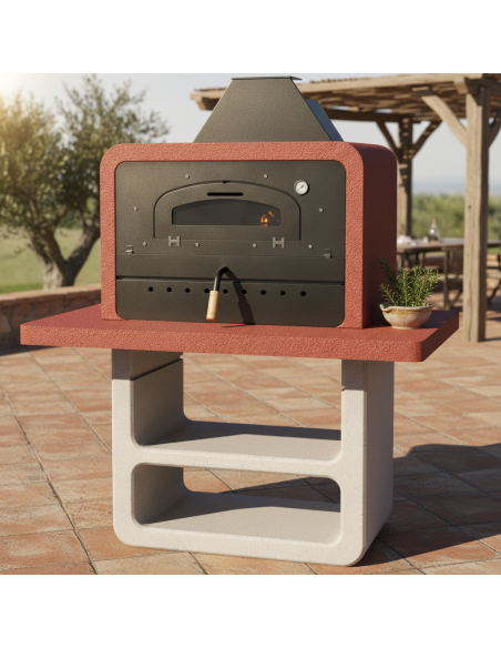 Forno Barbecue Capri Premium Legna Carbonella 114 x 64 x 158 cm SAROM - foto 5