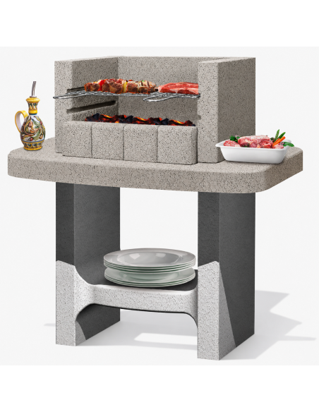 Barbecue Siena-Lm a Carbonella 78 x 55 x 94,1 cm In Calcestruzzo SAROM - foto 2