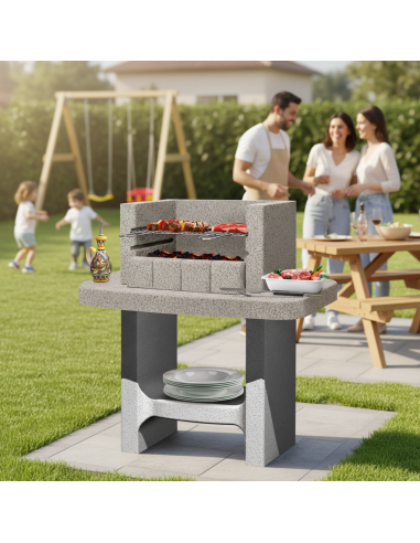 Barbecue Siena-Lm a Carbonella 78 x 55 x 94,1 cm In Calcestruzzo SAROM - foto 5