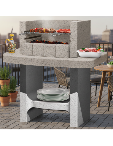 Barbecue Siena-Lm a Carbonella 78 x 55 x 94,1 cm In Calcestruzzo SAROM - foto 6