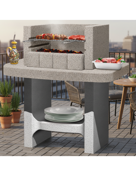 Barbecue Siena-Lm a Carbonella 78 x 55 x 94,1 cm In Calcestruzzo SAROM - foto 6