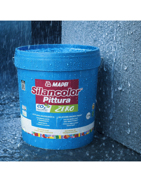 SILANCOLOR PITTURA ZERO Esterni E Interni Idrorepellente Traspirante 5 Kg Mapei - foto 5
