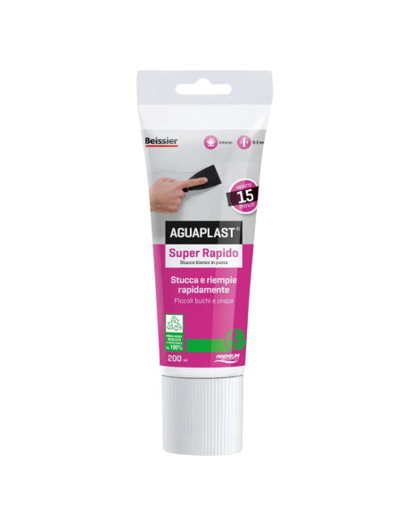 AGUAPLAST SUPER RAPIDO Stucco Bianco Pronto All’Uso 200 ml - BOLDRINI