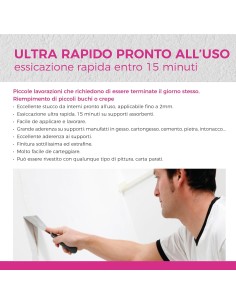 AGUAPLAST SUPER RAPIDO Stucco Bianco Pronto All’Uso 200 ml - BOLDRINI 2