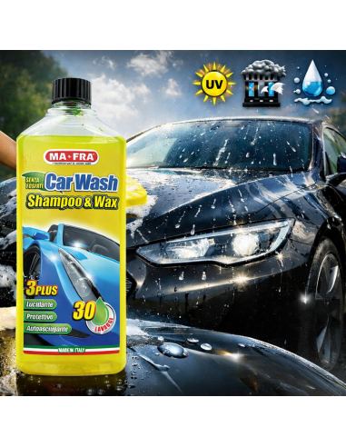 Kit Lavaggio Auto Mafra Con Shampoo, Guanto Double Face e Guanti Da Lavoro