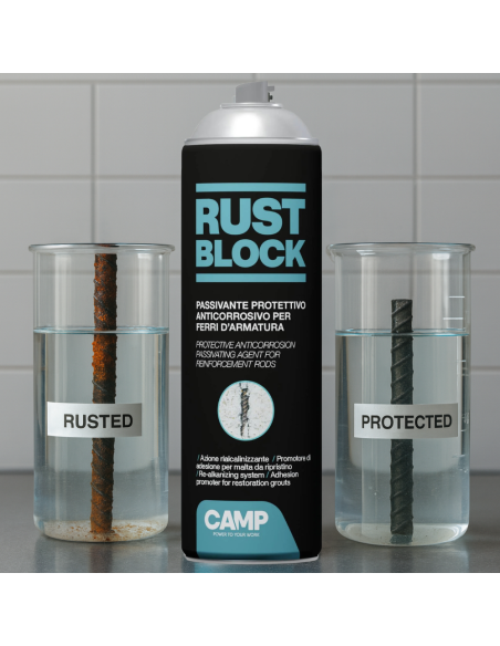 Rust Block Passivante Spray Per Protezione Armature 500 ml Kit 3 Pezzi