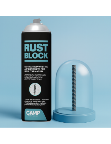Rust Block Passivante Spray Per Protezione Armature 500 ml Kit 3 Pezzi