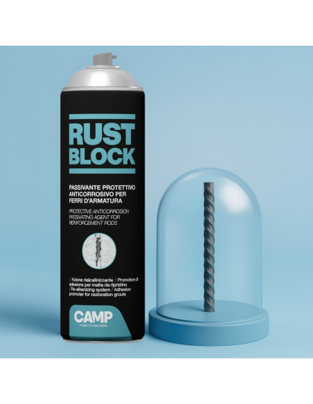 Rust Block Passivante Spray Per Protezione Armature 500 ml Kit 3 Pezzi