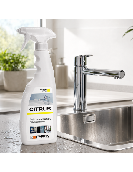FAREN Anticalcare CITRUS Pulitore Rubinetterie Da 750 ml 3 Pezzi