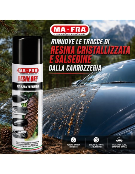 Mafra RESIN OFF Rimuove Tracce di Resina E Salsedine Dalla Carrozzeria 250 Ml