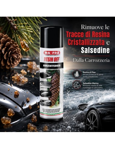 Mafra RESIN OFF Rimuove Tracce di Resina E Salsedine Dalla Carrozzeria 250 Ml