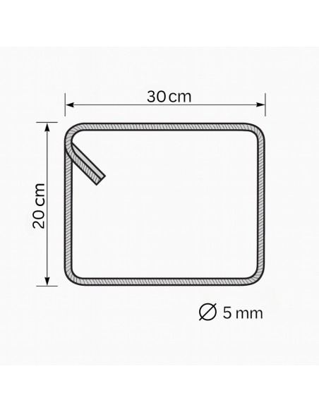 Staffa Chiusa Antisismica Armatura Ferro 20 x 30 cm Strutture Cemento 1 Pezzo