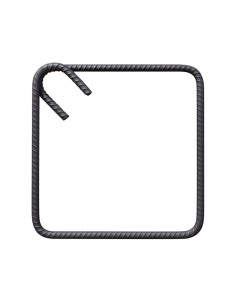 Staffa Chiusa Antisismica Armatura Ferro 25 x 25 cm Strutture Cemento 1 Pezzo