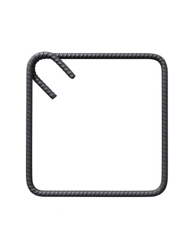 Staffa Chiusa Antisismica Armatura Ferro 25 x 25 cm Strutture Cemento 1 Pezzo