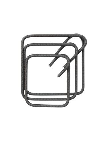 Staffa Chiusa Antisismica Armatura Ferro 25 x 25 cm Strutture Cemento 1 Pezzo