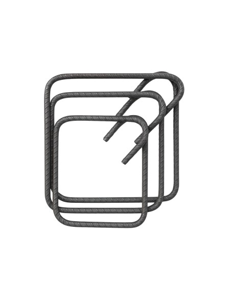 Staffa Chiusa Antisismica Armatura Ferro 25 x 25 cm Strutture Cemento 1 Pezzo