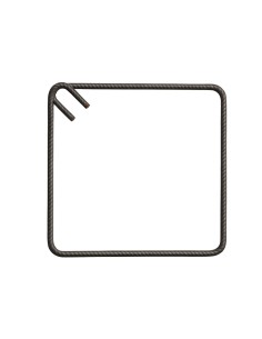 Staffa Chiusa Antisismica Armatura Ferro 35 x 35 cm Strutture Cemento 1 Pezzo