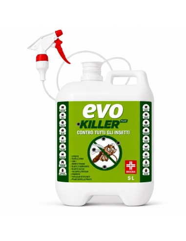 EvoKiller Insetticida Antiparassitario Insetti Parassiti 5 Litri (Ekokiller)