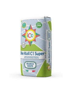 Adesivo piastrelle Die Coll C1 bianco 25 kg ICC