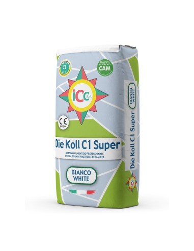 Adesivo piastrelle Die Coll C1 bianco 25 kg ICC