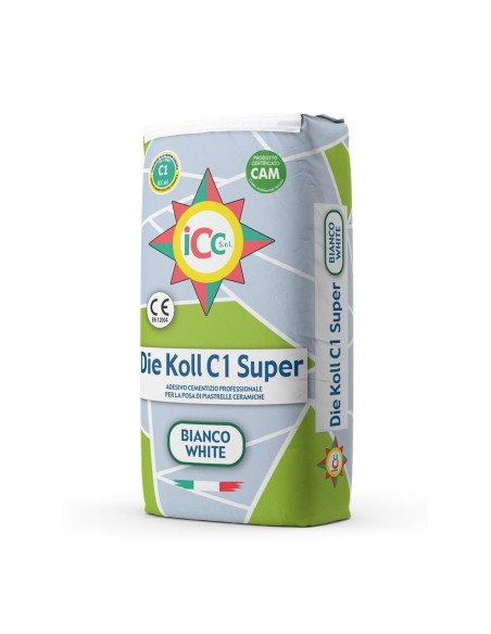 Adesivo piastrelle Die Coll C1 bianco 25 kg ICC