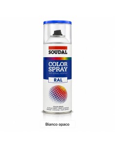 Bomboletta spray bianco opaco resine acriliche 400 ml Soudal