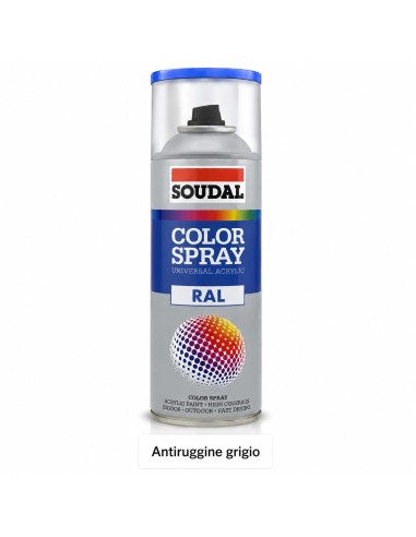 Bomboletta spray antiruggine grigio 400 ml Soudal