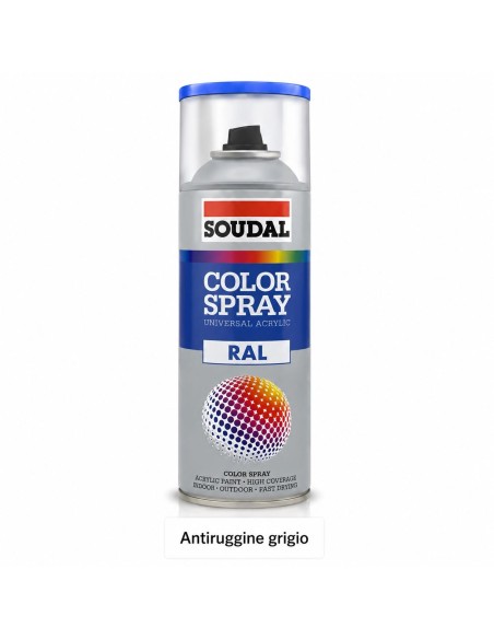 Bomboletta spray antiruggine grigio 400 ml Soudal