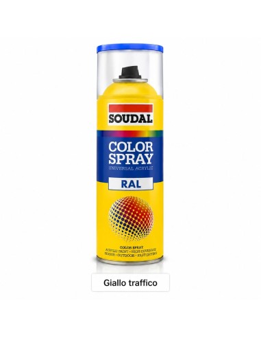 Bomboletta spray giallo traffico resine acriliche 400 ml Soudal
