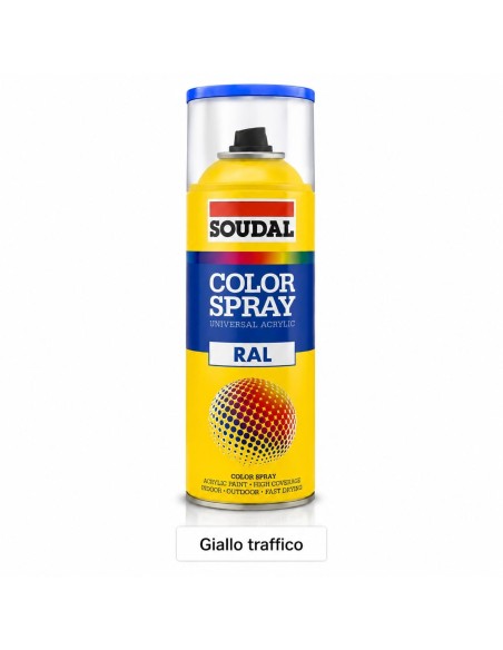 Bomboletta spray giallo traffico resine acriliche 400 ml Soudal