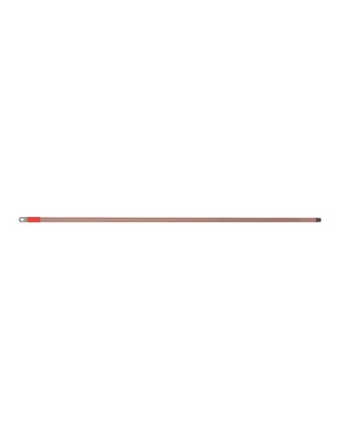 Manico in metallo grigio/rosso per scopa 130 cm