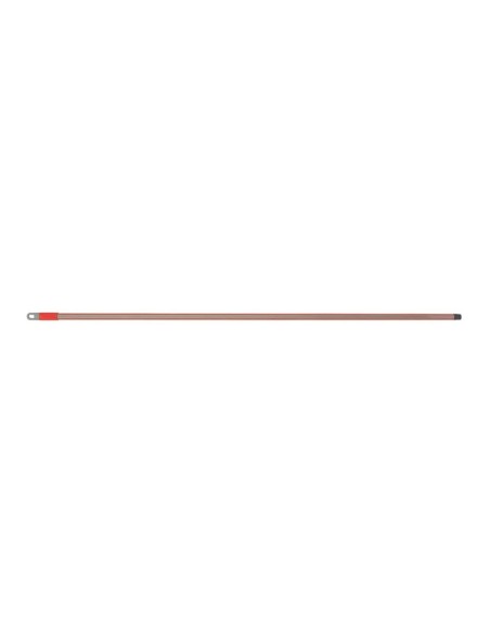 Manico in metallo grigio/rosso per scopa 130 cm