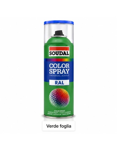 Bomboletta spray verde foglia resine acriliche 400 ml Soudal