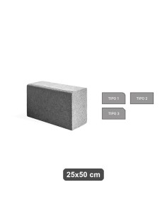 Cordolo in cemento grigio 25x50 cm per aiuole e vialetti