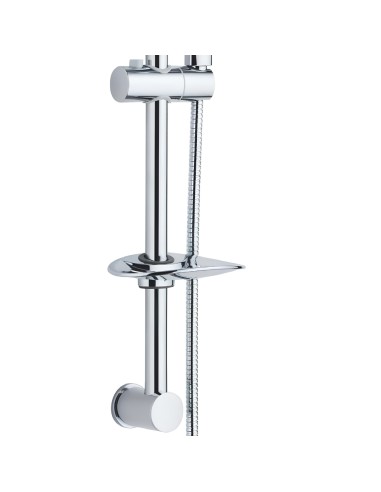 FORTUNATO Saliscendi Doccia H 75cm 5 Getti Anticalcare E Gancio Muro Salva Foro