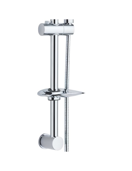 FORTUNATO Saliscendi Doccia H 75cm 5 Getti Anticalcare E Gancio Muro Salva Foro