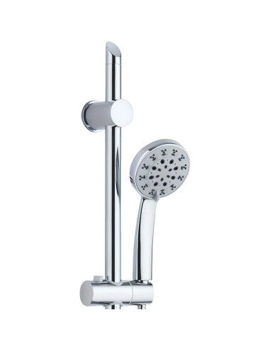 FORTUNATO Saliscendi Doccia H 75cm 5 Getti Anticalcare E Gancio Muro Salva Foro