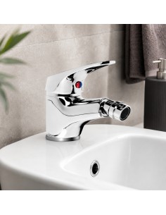FORTUNATO Rubinetto Miscelatore Bidet C/Piletta Ottone Cromato Cartuccia 40mm 2