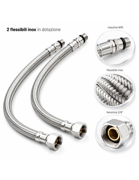 FORTUNATO Rubinetto Miscelatore Bidet C/Piletta Ottone Cromato Cartuccia 40mm