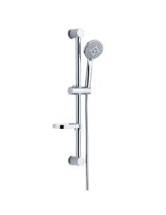 FORTUNATO Saliscendi Doccia In Ottone Cromato 65 Cm Con 5 Getti Anticalcare