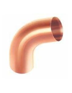 Gomito aggraffato alluminio Ø 80, 72° colore rame