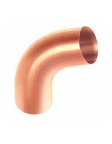 Gomito aggraffato alluminio Ø 80, 72° colore rame