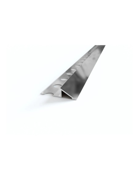 Profilo Terminale a Rampa 10mm Alluminio Satinato 2,5m