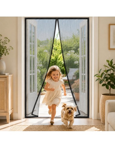 Zanzariera Magnetica 100x220 cm per Porta Finestra con Calamita Nera