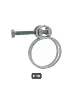 Collare per pluviale Ø 80 alluminio silver blister 2 pz